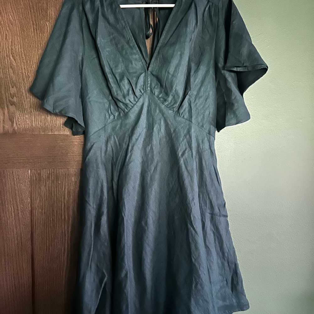 Aulieude Green Iris Dress